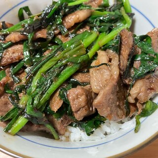 牛ロース肉の焼き肉丼